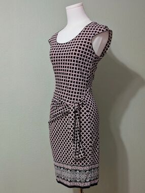 NWT MSSP Women's Midi Sleeveless Sheath Dress S Summer Lightweight Jersey Knit